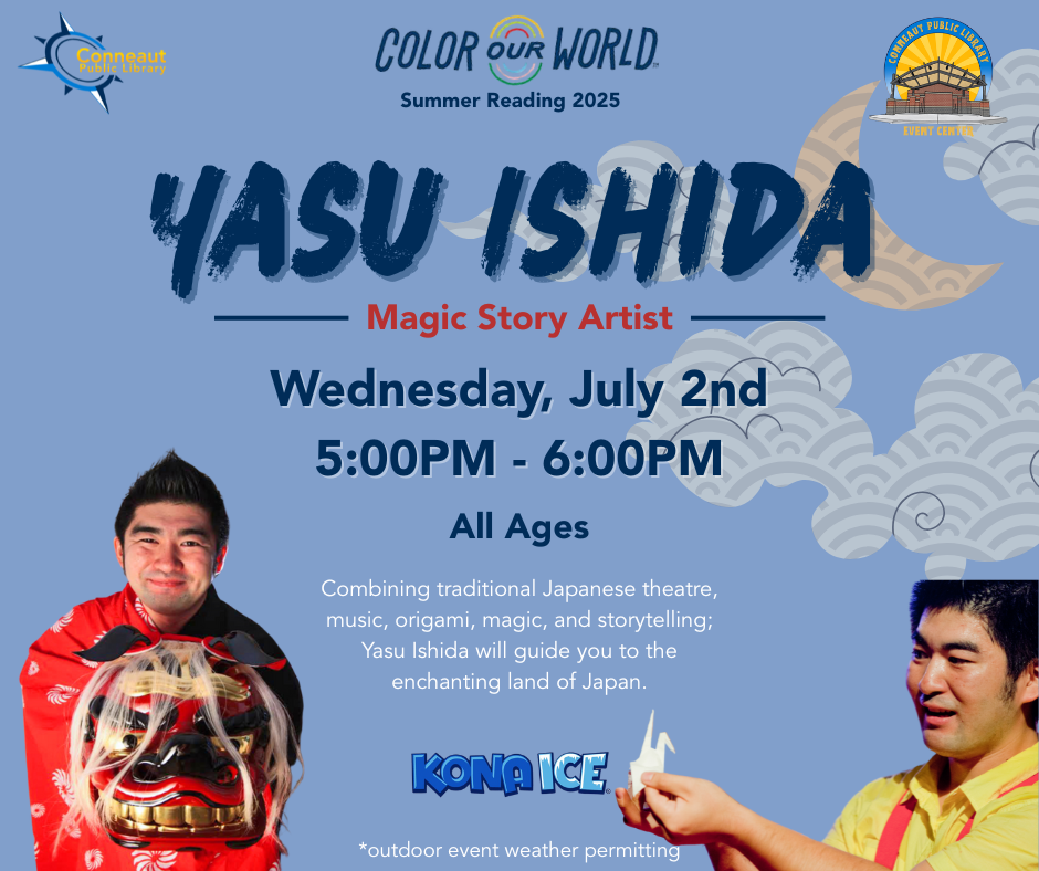 yasu ishida magic story artist, wednesday july 2nd 5:00-6:00
