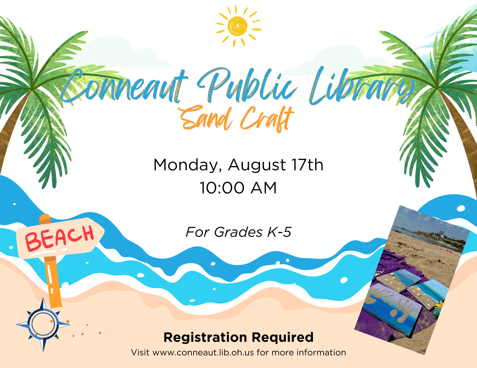 kids sand craft flyer