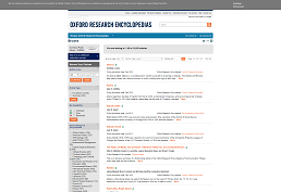 screenshot of Oxford Research Encyclopedias home page